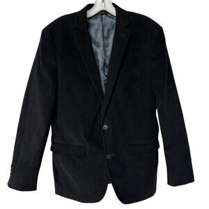 Bar III Blazer Black Corduroy Jacket Ribbed Lined Preppy Men's Size 40R